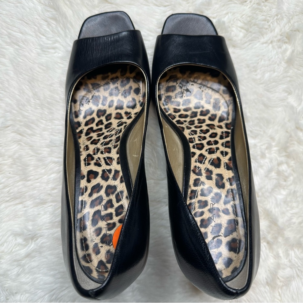 Tahari Peep-Toe Heels Black & Leopard Print Size 9.5 - Picture 5 of 16